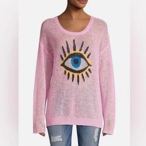 NEW SEALED Wildfox Eye See You Genesis Alpaca-Blend Sweater - L